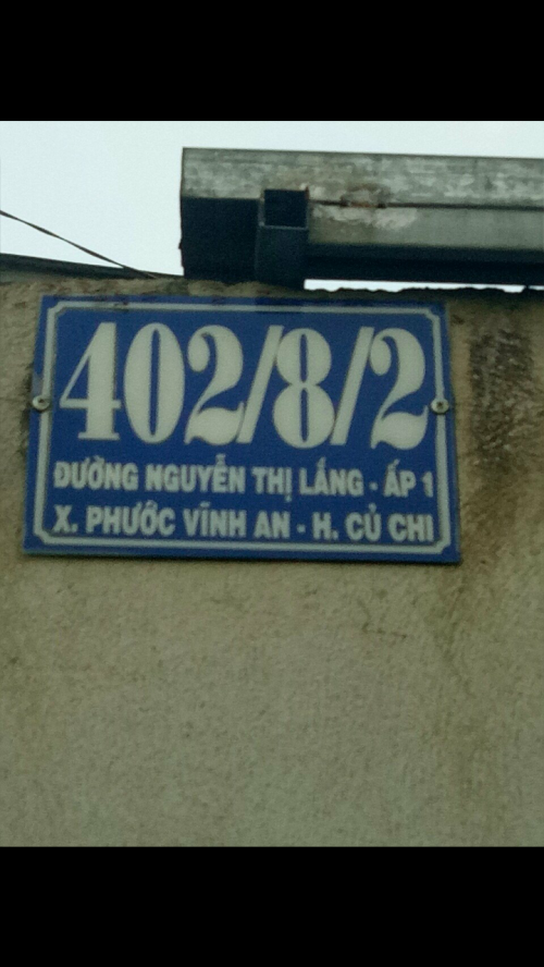 Đất hẻm Nguyễn Thị Lắng Củ Chi , xã PHƯỚC VĨNH AN, 27x39